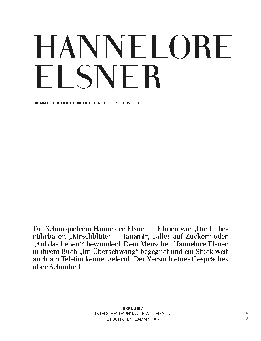 Hannelore Elsner – Wenn ich berührt werde, finde ich Schönheit – Bild 2
